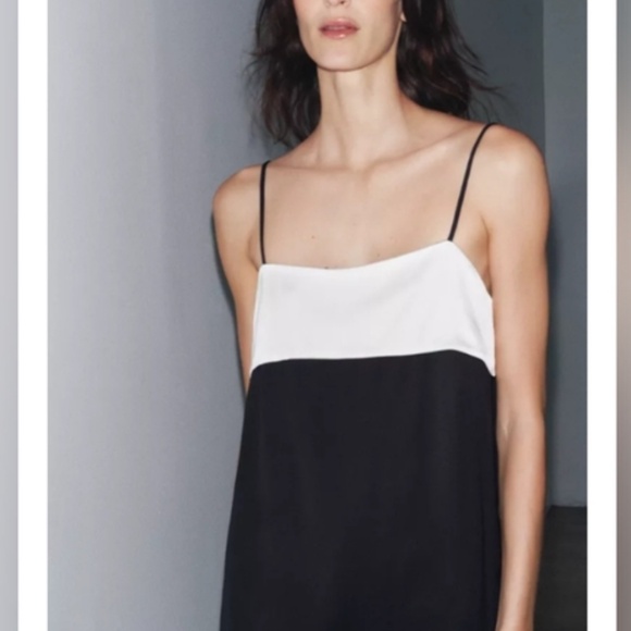 Zara ZW Collection Minimal Satin Dress - Picture 3 of 9